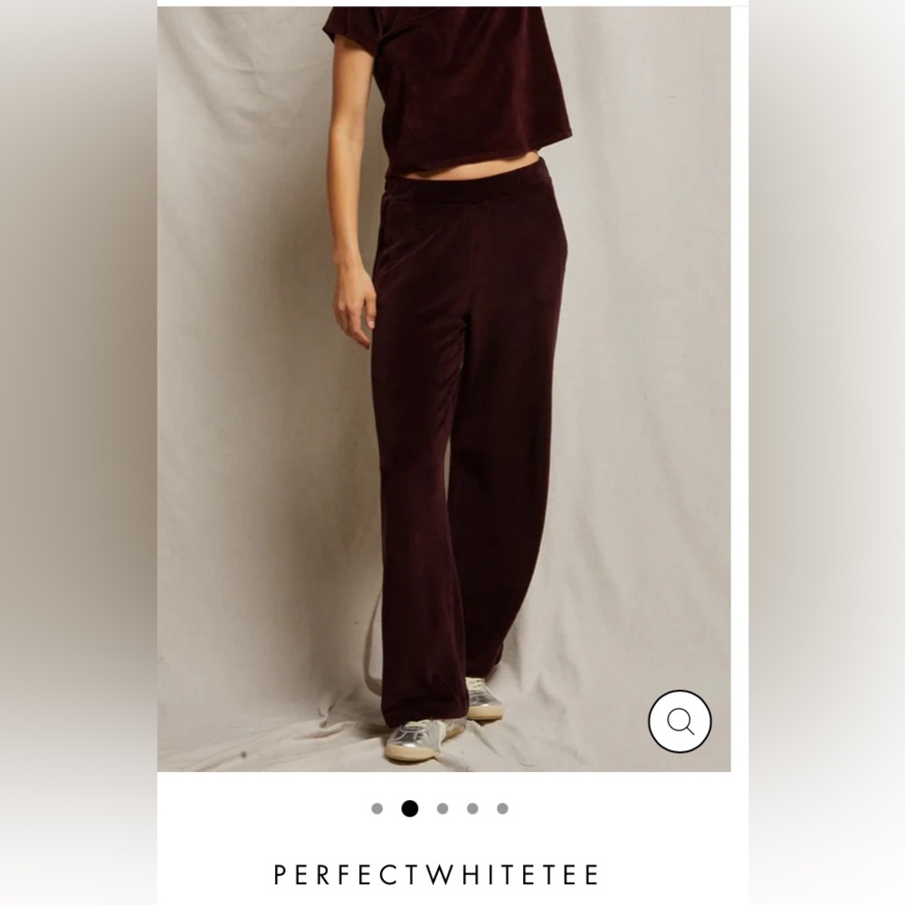 PERFECTWHITETEE
HOLLY VELOUR SWEATPANT IN BLACKBERRY